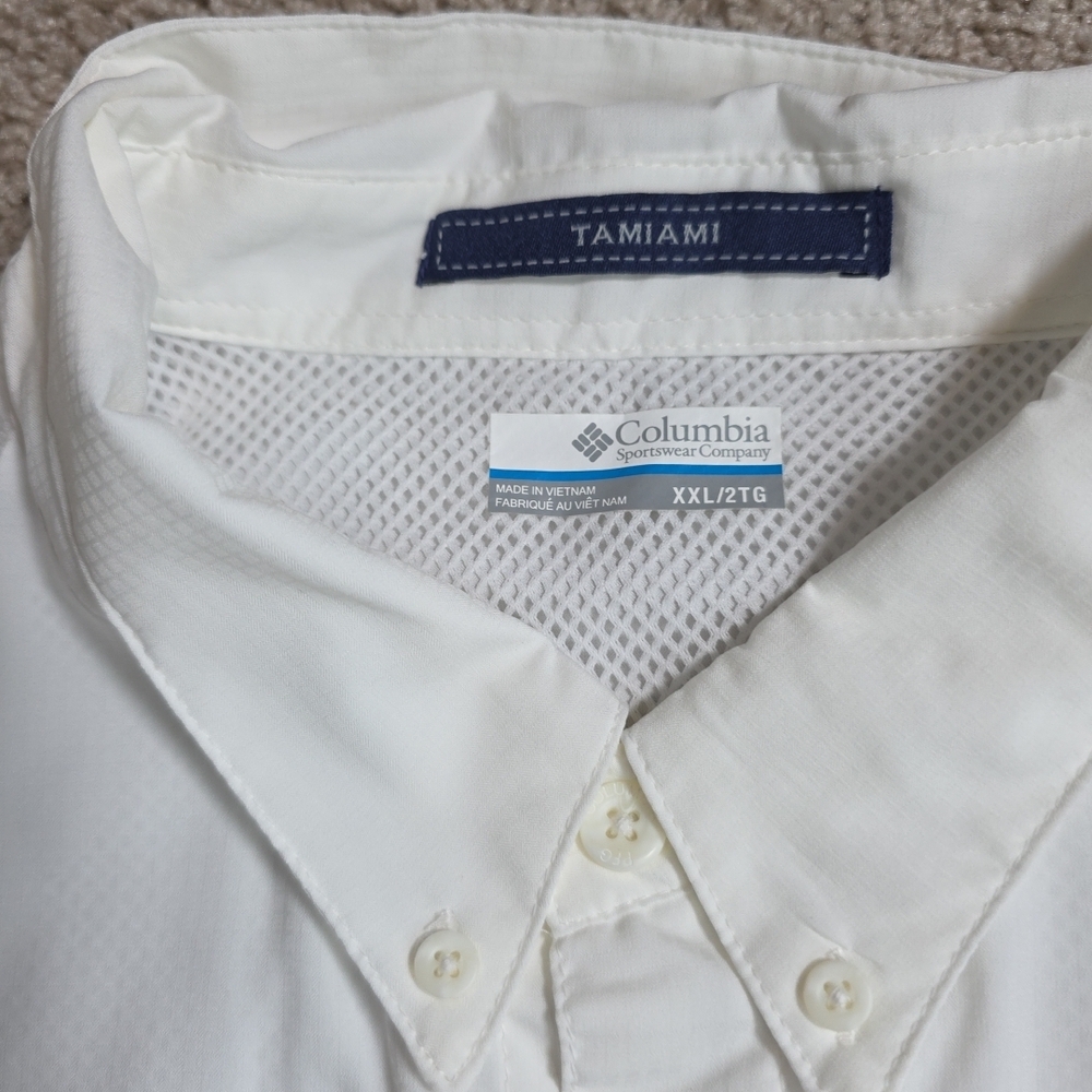 Columbia PFG Mens Tamiami II 2XL Short Sleeve Shirt Fishing/Casual  White  NEW - Picture 9 of 10